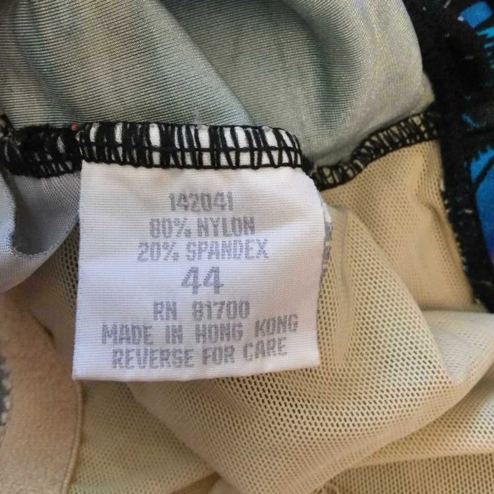 Vintage Blair Women's Swimsuit one piece Multicolor Size 44 Built in Bra